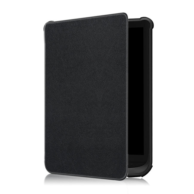 Case2go - Case for PocketBook Touch Lux 5 - Slim Tri-Fold Book Case -with Auto Sleep Wake Function - Black
