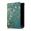 Case2go - Case for PocketBook Touch Lux 5 - Slim Tri-Fold Book Case -with Auto Sleep Wake Function - White Blossom