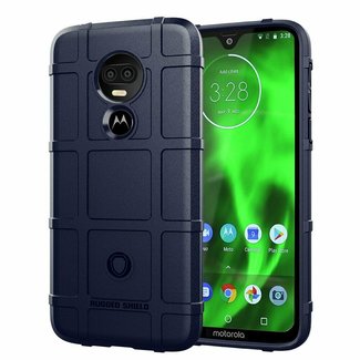 Cover2day Motorola Moto G7 Power hoes - Heavy Armor TPU Bumper - Back Cover - Blauw