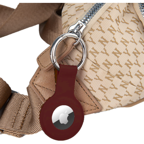 Cover2day Sleutelhanger voor Airtag - Siliconen hoesje - AirTag hanger - Donker Rood