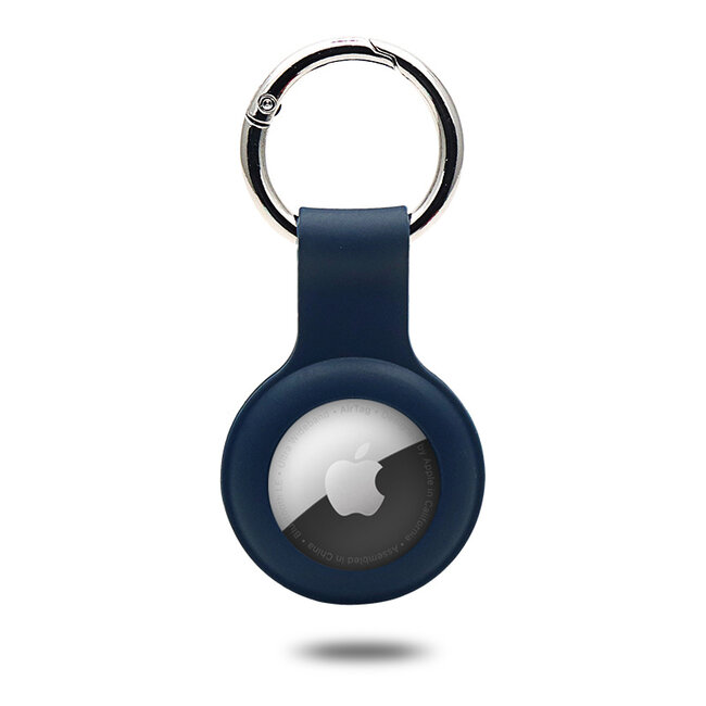 Apple AirTag Keychain - Silicone AirTag Case - AirTag pendant - Dark Blue