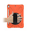 Case2go - Tablet cover suitable for iPad 2021 - 10.2 Inch - Hand Strap Armor Case - Orange