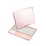 Case2go - Bluetooth keyboard Tablet cover suitable for iPad 2021 - 10.2 Inch - QWERTY - with Touchpad & Keyboard lighting - 360 degrees rotatable - Rose Gold