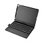 Case2go - Bluetooth keyboard Tablet cover suitable for iPad 2021 - 10.2 Inch - QWERTY - with Touchpad & Keyboard lighting - 360 degrees rotatable - Black