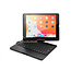 Case2go - Bluetooth keyboard Tablet cover suitable for iPad 2021 - 10.2 Inch - 360 degrees rotatable - Keyboard lighting - Black