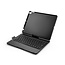 Case2go - Bluetooth keyboard Tablet cover suitable for iPad 2021 - 10.2 Inch - 360 degrees rotatable - Keyboard lighting - Black