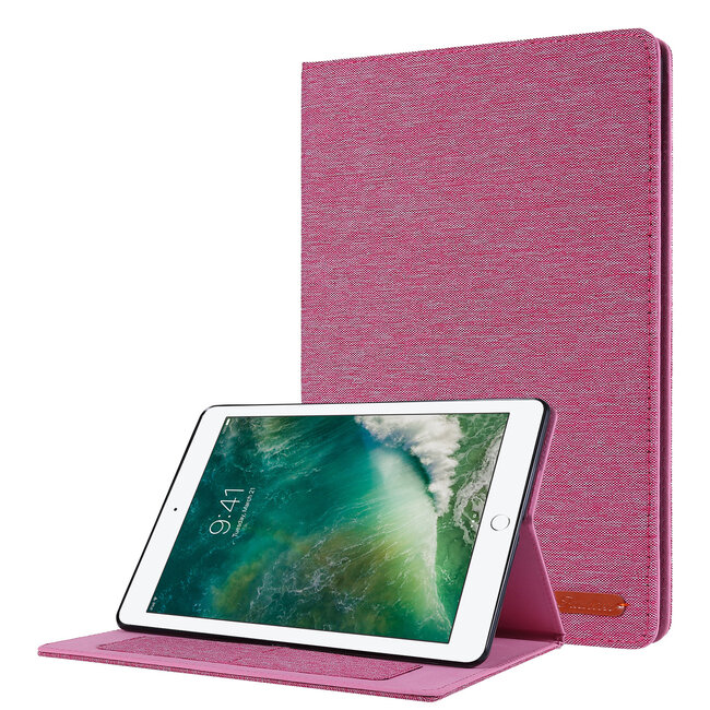 Case2go - Tablet cover suitable for iPad 2021 - 10.2 Inch - Book Case with Soft TPU holder - Pink