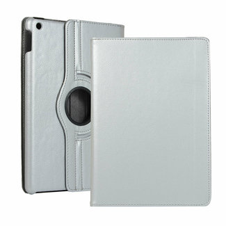 Cover2day Case2go - Tablet cover suitable for iPad 2021 - 10.2 Inch - Rotatable Book Case Cover - Silver