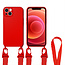 Case With Cord suitable for Apple iPhone 13 Pro Max - TPU Case - Silicone Back Cover - Red
