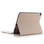 Case2go - Bluetooth keyboard Tablet cover suitable for iPad 2021 - 10.2 Inch - Keyboard Case with Stylus Pen Holder - Gold