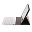 Case2go - Bluetooth keyboard Tablet cover suitable for iPad 2021 - 10.2 Inch - Keyboard Case with Stylus Pen Holder - Gold