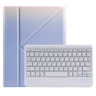 Cover2day Draadloze Bluetooth toetsenbord Tablet hoes voor iPad 2021 - 10.2 Inch met Stylus Pen Houder - Paars