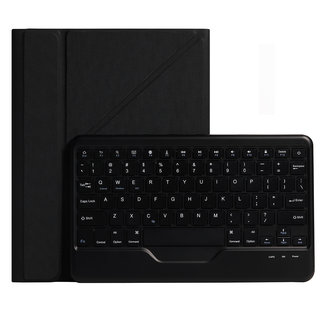 Cover2day Case2go - Wireless Bluetooth keyboard Tablet cover suitable for iPad 2021 - 10.2 Inch with Stylus Pen Holder - Black