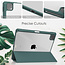 Case2go - Case for iPad Pro 2021 (12.9 Inch) - Tri-fold Back Cover - With Pencil Holder- Dark Green