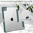 Case2go - Case for iPad Pro 2021 (12.9 Inch) - Tri-fold Back Cover - With Pencil Holder- Dark Green