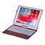 Case2go - Case for iPad 9.7 (2017/2018) - QWERTY - Bluetooth Keyboard Folio Cover - with Touchpad & Keyboard Backlight - Rosé Gold