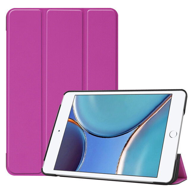 Tablet Hoes geschikt voor de Apple iPad Mini 6 (2021) - Tri-Fold Book Case - Paars