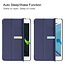 Tablet Hoes geschikt voor de Apple iPad Mini 6 (2021) - Tri-Fold Book Case - Donker Blauw