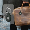 Cover2day Siliconen hoesje voor Apple AirTag - Met karabijnhaak - Airtag hanger - Airtag case met sleutelhanger clip - Transparant Wit