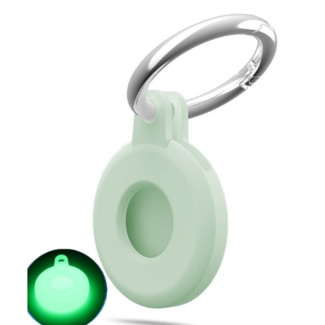 Cover2day Apple - Airtag key ring - Silicone Airtag case - Airtag case with key ring clip - Glow in the Dark