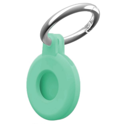 Apple - Airtag key ring - Silicone Airtag case - Airtag case with key ring clip - Turquoise