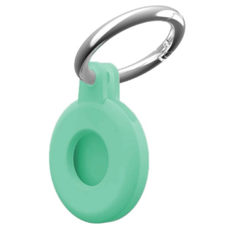 Cover2day Apple - Airtag key ring - Silicone Airtag case - Airtag case with key ring clip - Turquoise