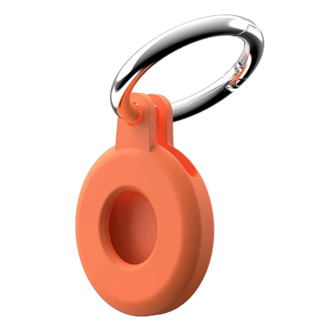 Cover2day Apple - Airtag key ring - Silicone Airtag case - Airtag case with key ring clip - Orange
