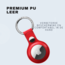 Apple AirTag Keychain - PU Leather AirTag Pendant - AirTag Apple Case - Red