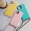 Case With Cord for Apple iPhone 12 Mini - TPU Case - Silicone Back Cover - Yellow