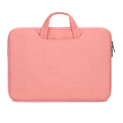 Laptop bag - Laptop sleeve 15.6 Inch - Laptop bag and Laptop Sleeve in one - With Extra Compartment - Pink