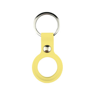 Cover2day Sleutelhanger voor Airtag - Siliconen hoesje - Met Keychain - Geel