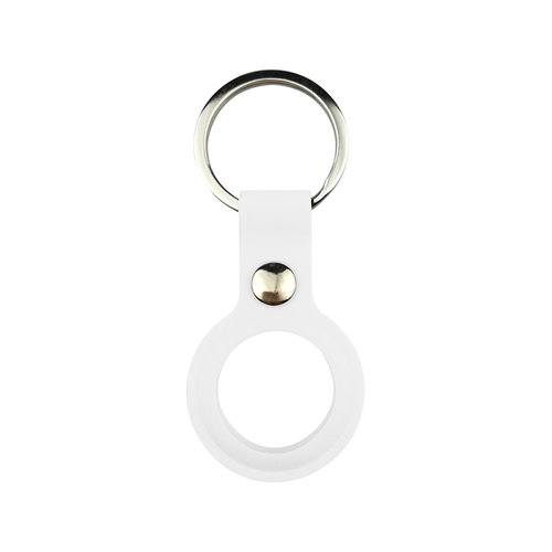 Cover2day Sleutelhanger voor Airtag - Siliconen hoesje - Met Keychain - Wit