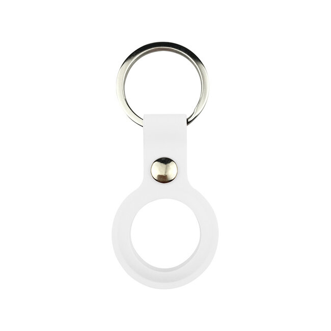 Apple AirTag Keychain - Silicone AirTag Case - AirTag Apple Case - With Keychain - White
