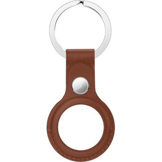 Cover2day Apple AirTag Keychain - PU Leather AirTag Case - AirTag Apple Case - Brown