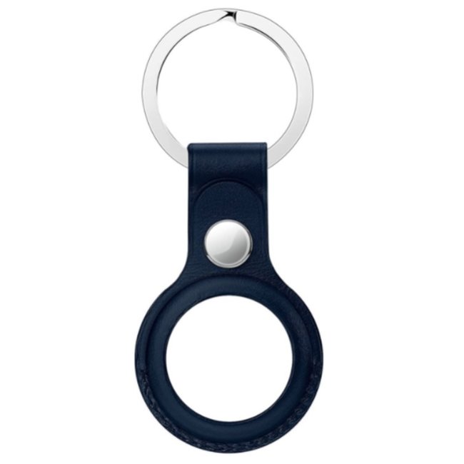 Apple AirTag Keychain - Leather AirTag Case - AirTag Apple Case - Dark Blue