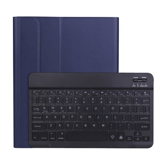 Cover2day iPad Pro 11 2021 case - Detachable Bluetooth Wireless QWERTY Keyboard Case - Keyboard verlichting - Blue