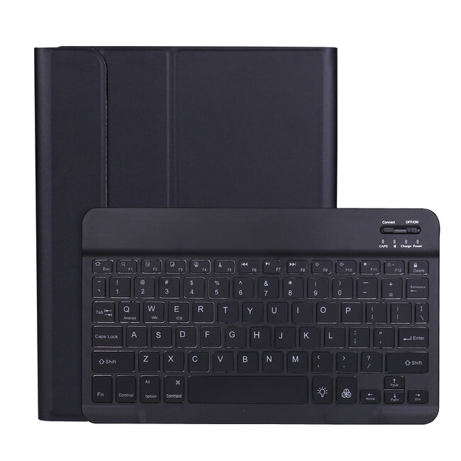iPad Pro 11 2021 case - Detachable Bluetooth Wireless QWERTY Keyboard Case - Keyboard verlichting - Black