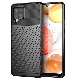 Cover2day Samsung Galaxy A42 5G case - Shockproof Armor TPU Back Cover - Black