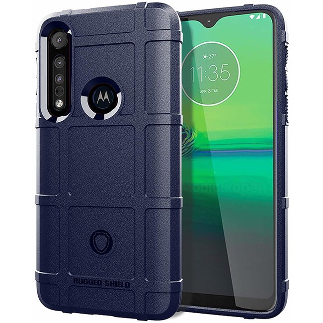 Motorola One Macro hoes - Heavy Armor TPU Bumper - Back Cover - Blauw