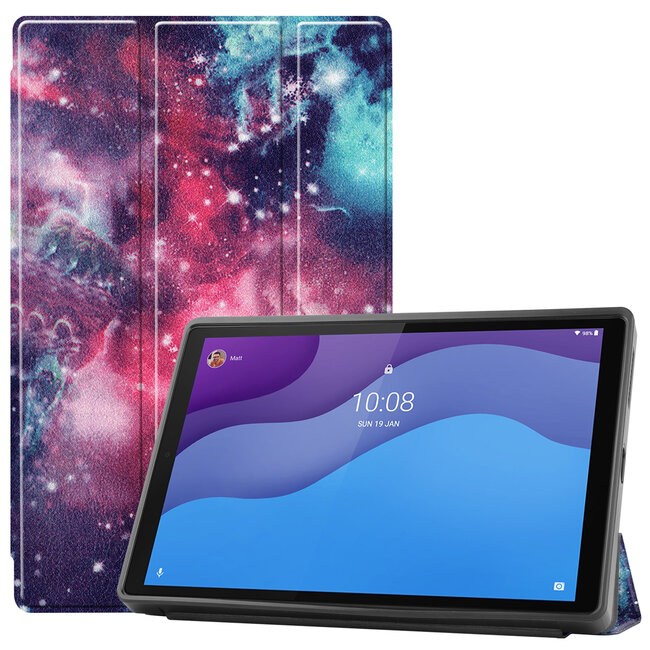 Case for Lenovo Tab M10 - 10.1 inch - TB-X306f - Book Case with TPU Cover - Galaxy