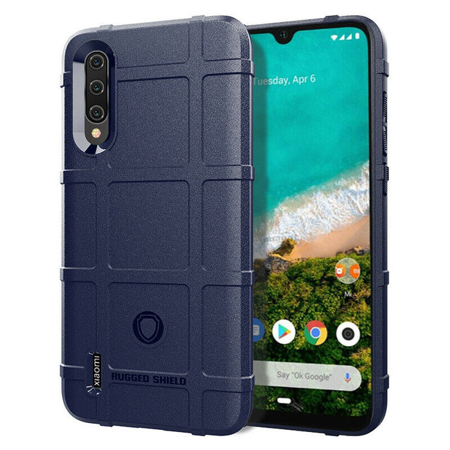 Xiaomi Mi A3 hoes - Heavy Armor TPU Bumper - Back Cover - Blauw