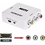 Case2go - HDMI (Randapparatuur) naar AV Adapter - naar Tulp aansluiting (Beeld) - RCA, 2x audio (L/R) - Wit
