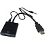 HDMI naar VGA met audio Adapter Kabel - 25 cm - 1080p Full HD - Zwart