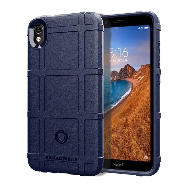 Xiaomi Redmi 7A hoes - Heavy Armor TPU Bumper - Back Cover - Blauw