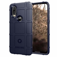 Motorola One Action hoes - Heavy Armor TPU Bumper - Back Cover - Blauw