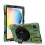Samsung Galaxy Tab S6 Lite Cover - Hand Strap Armor Case with Pencil holder - Camouflage