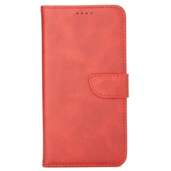 Xiaomi Redmi Note 9s Case - Wallet Book Case - Magnetische sluiting - Ruimte voor 3 (bank)pasjes - Red