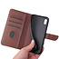 iPhone Xs Max Case - Wallet Book Case - Magnetische sluiting - Ruimte voor 3 (bank)pasjes - Dark Brown