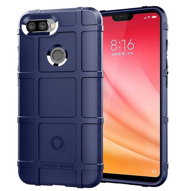 Xiaomi 8 Lite hoes - Heavy Armor TPU Bumper - Back Cover - Blauw