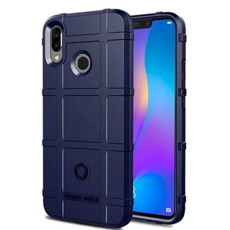 Cover2day Huawei P Smart Plus hoes - Heavy Armor TPU Bumper - Back Cover - Blauw